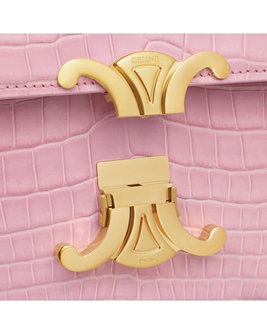 Céline Pink Teen Triomphe Flap Shoulder Bag