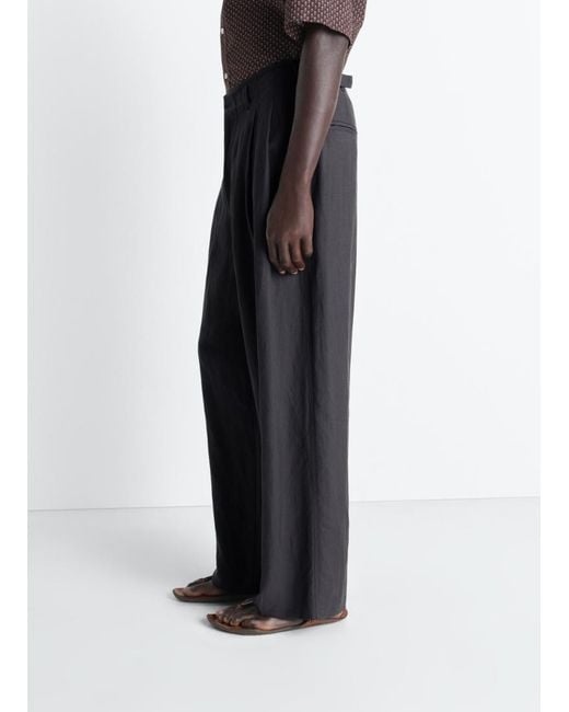 Lemaire Blue Pleated Tailored Pants for men
