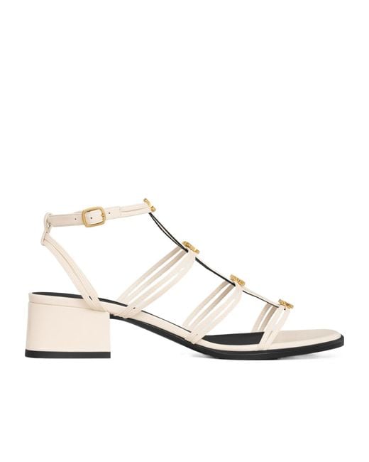 Céline White Clemence Multi Triomphe Sandal