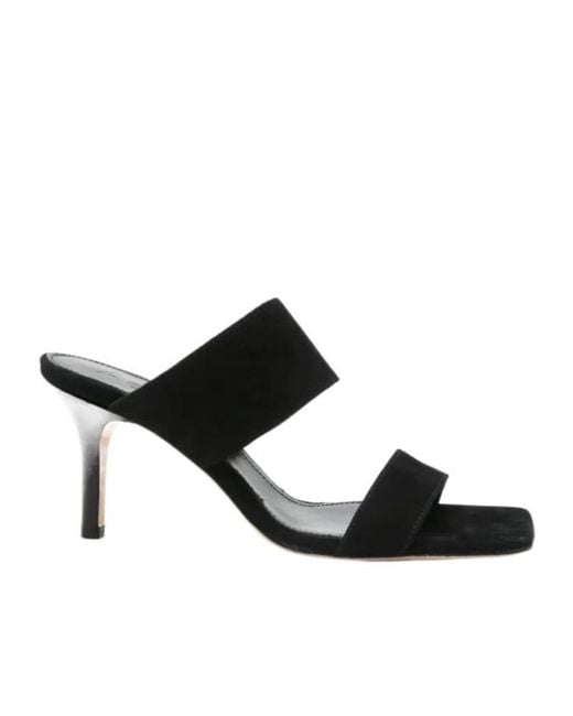 Aeyde Black 70Mm Suede Mules