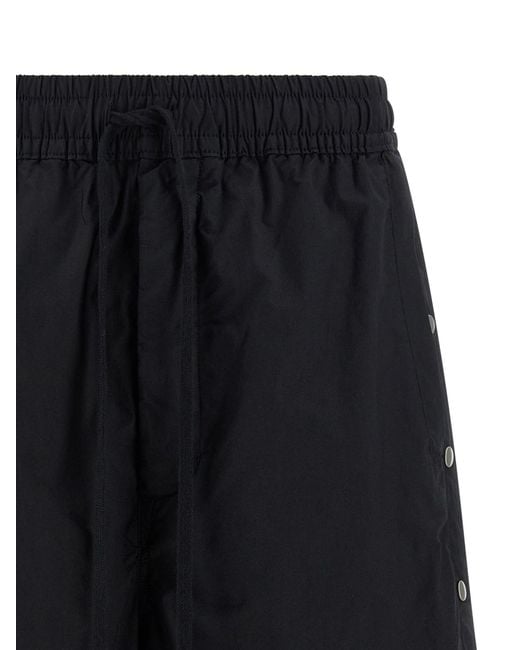 Thom Krom Black 33 Snap Detail Shorts for men