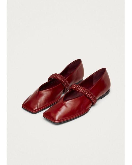 Alohas Red Square-Toe Ballet Flats