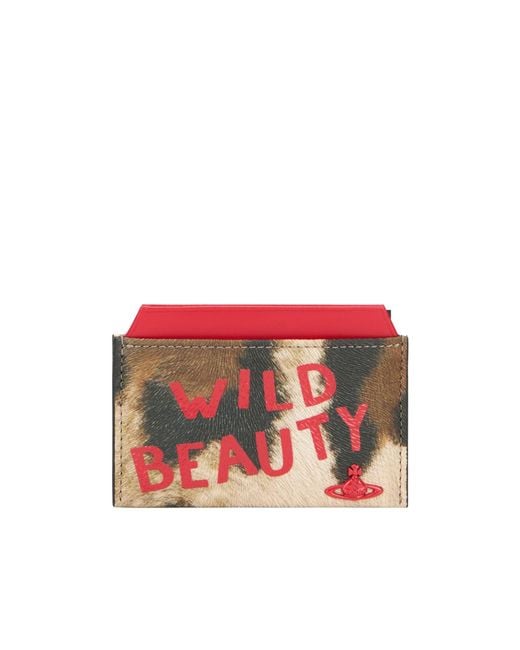 Vivienne Westwood Red Flat Card Holder for men