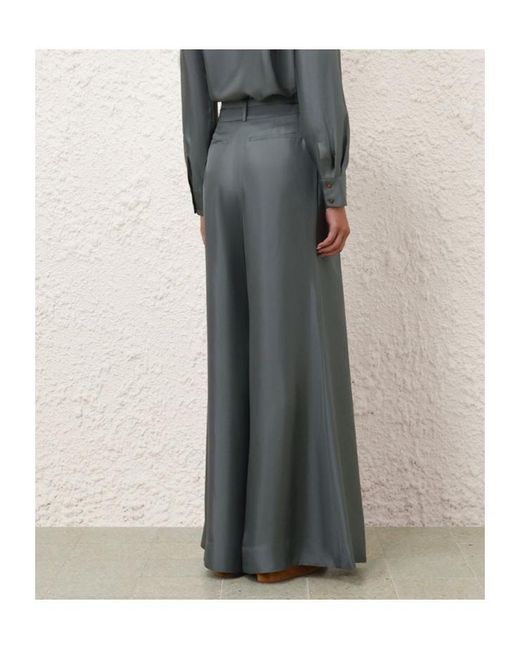Zimmermann Gray Wide Leg Pant