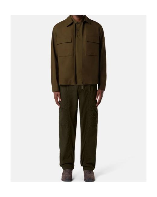 Stone Island Green Comfort-Fit Windproof And Breathable Zip-Up Overshirt for men
