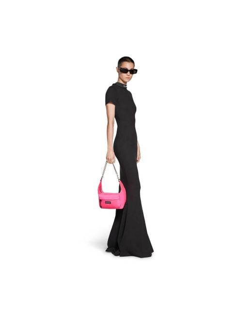Balenciaga Pink Raver Medium Chained Shoulder Bag