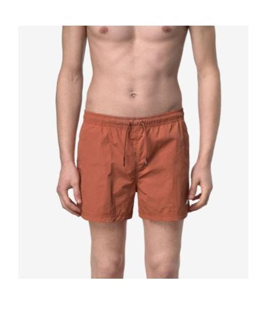 K-Way Orange Hazel Beach Swim Shorts for men