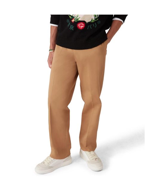 Casablanca Natural Straight-Leg Chinos for men