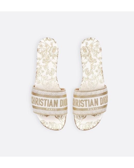 Dior White Dway Slide