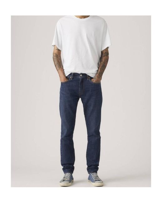 Levi's Blue 512 Slim Taper Linen Denim Jeans for men
