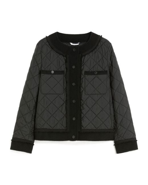 Weekend by Maxmara Black Short Quilted Jacket