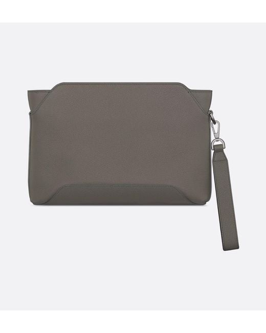 Dior Gray Normandie A5 Triangle Pouch for men