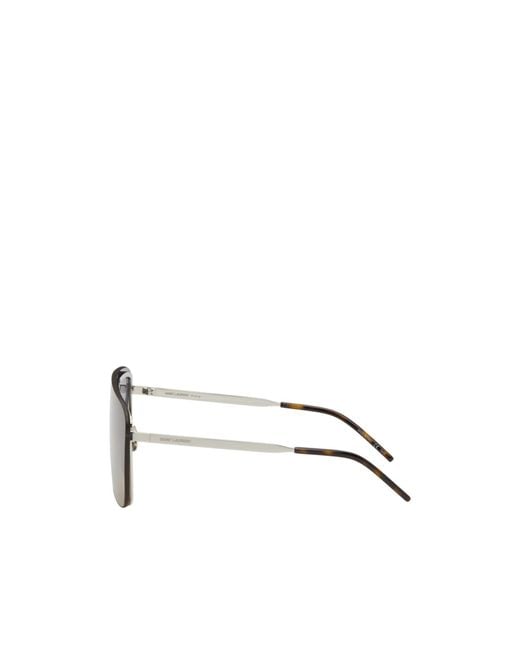Saint Laurent Blue Eyewear Oversized Frame Sunglasses