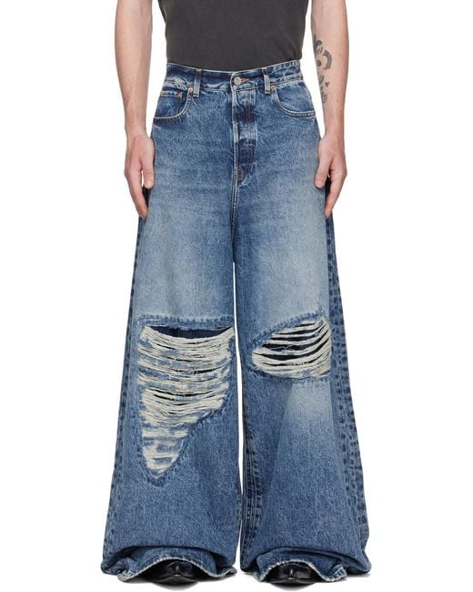 Vetements Blue Logo Jeans for men
