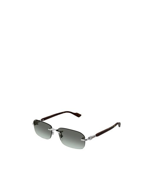 Gucci Green Eyewear Rectangular Frame Sunglasses for men