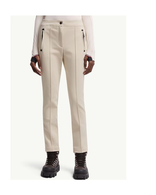 Moncler Natural Grenoble Mid Rise Twill Ski Trousers