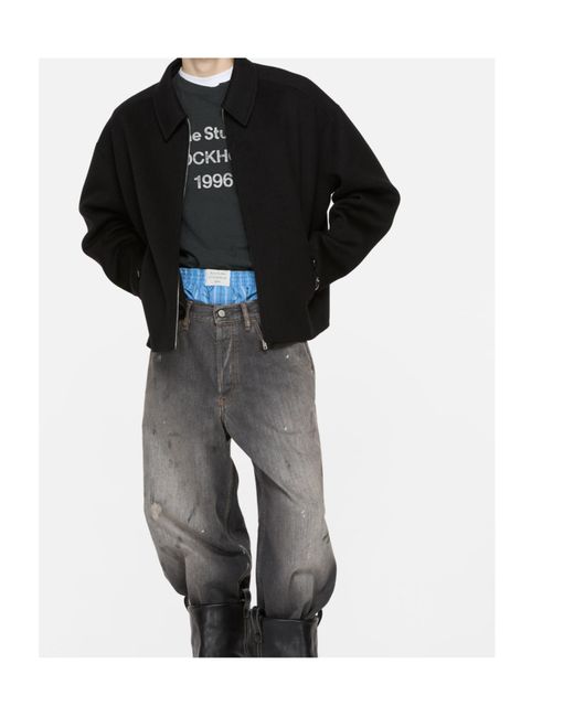 Acne Black Zip-Up Long Sleeved Jacket for men