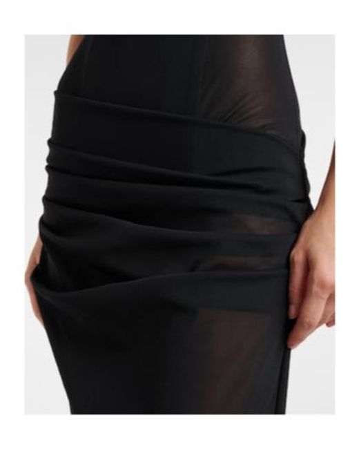Alex Perry Black Sheer Strapless Corset Dress