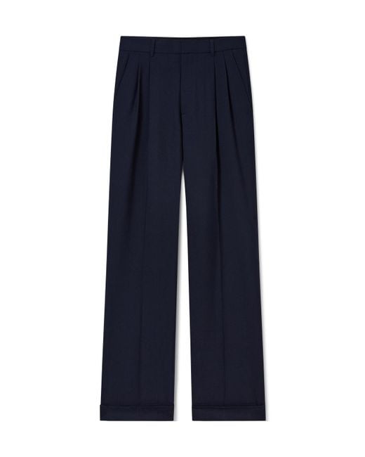 Casablanca Blue Tailored Pleated Trousers for men