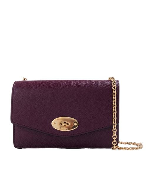 Mulberry Purple Small Solid Color Crossbody Bag