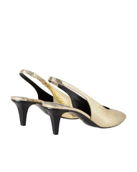 Loro Piana Metallic High-Heeled Sandals With Broken Heels