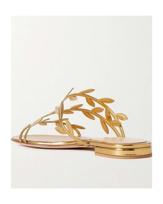 Gianvito Rossi Metallic Round-Headed Sandals