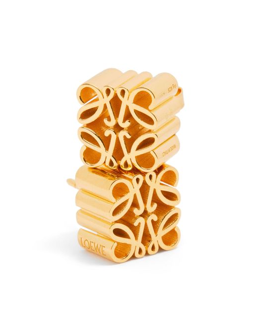 Loewe Metallic Anagram Stud Earrings