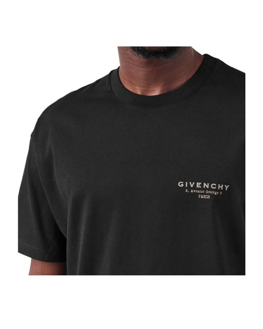 Givenchy Black Stamp Print T-Shirt for men