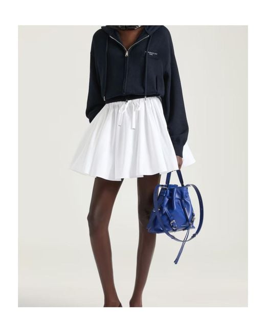 Givenchy White Mini Pleated Skirt