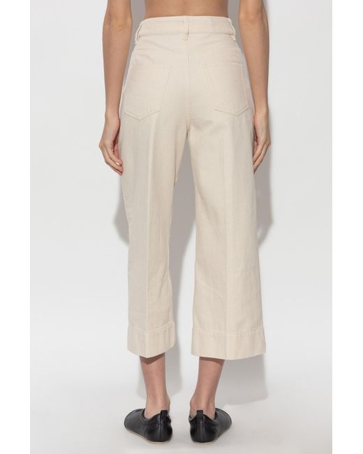 A.P.C. White Thelma Pressed-Crease Wide-Leg Jeans