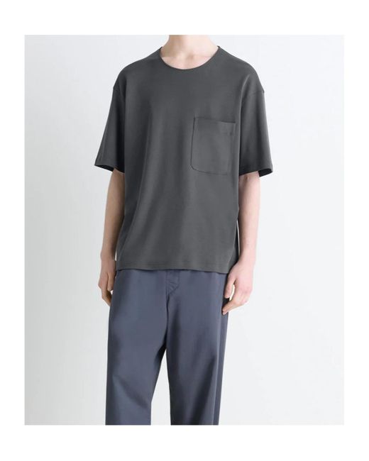 Lemaire Gray Chest Pocket Short-Sleeved T-Shirt for men