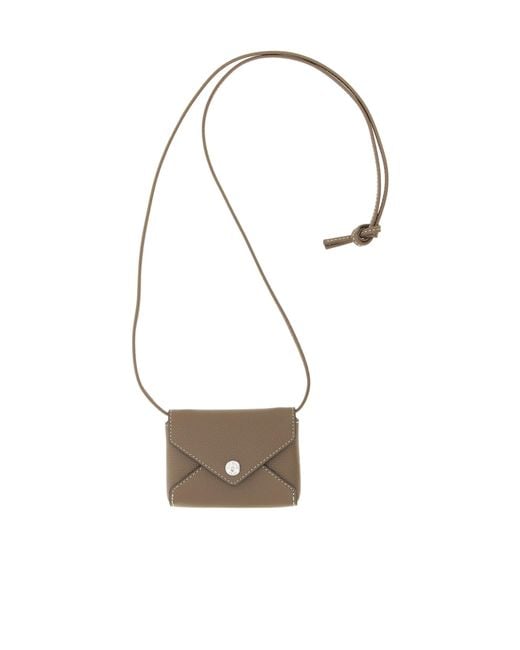 Tory Burch White Lanyard Strapped Card Holder