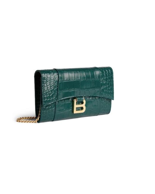 Balenciaga White Hourglass On Chain Wallet