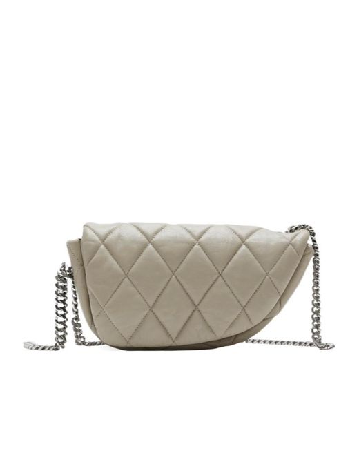 Burberry Gray Quilted Shoulder Bag