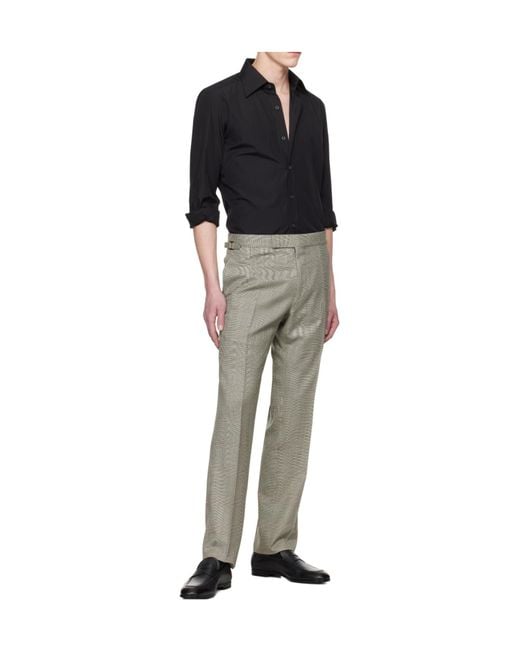 Tom Ford Black Poplin Slim Fit Shirt for men