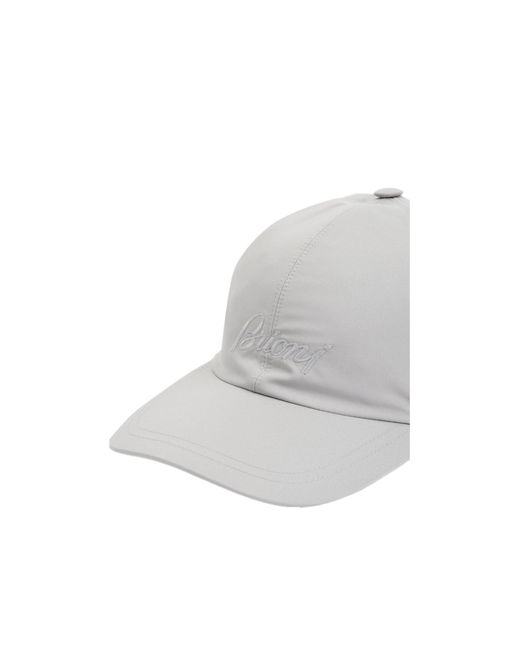 Brioni White Logo Baseball Cap for men