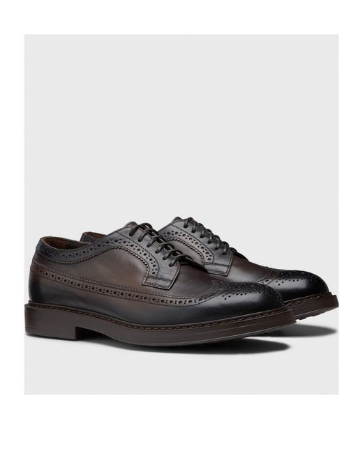 Doucal's Black Dovetail Lace-Up Shoes for men