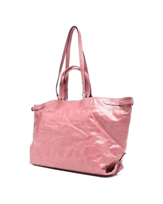 Isabel Marant Pink Winna Studded-Detail Tote Bag
