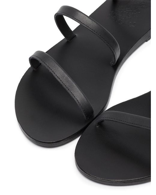 Ancient Greek Sandals Metallic Ofis Ankle Strapped Sandals