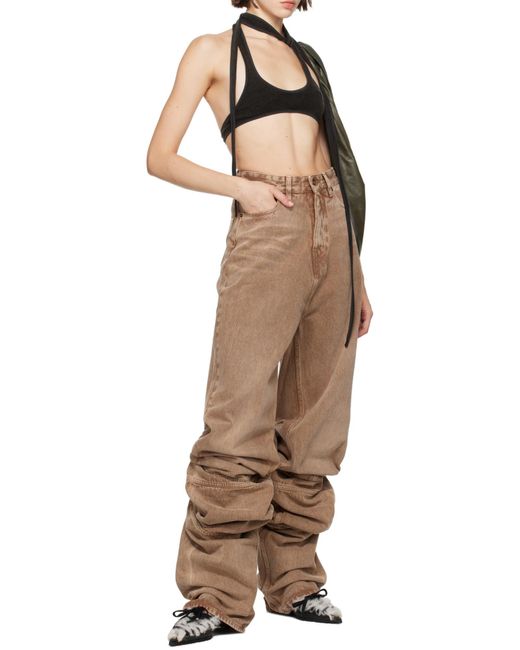 Y. Project Brown Belt-Loop Jeans for men