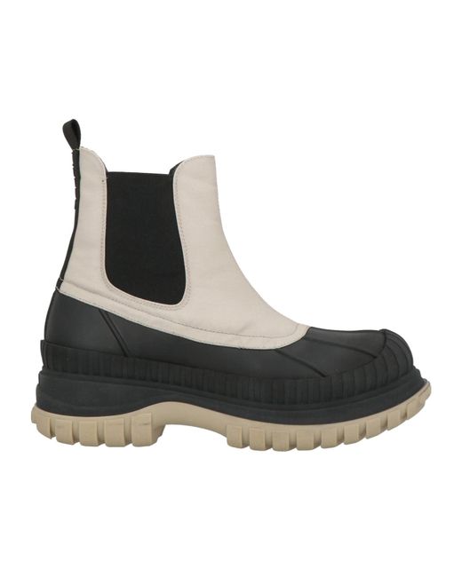 Ganni Black Two-Color Thick-Soled Boots