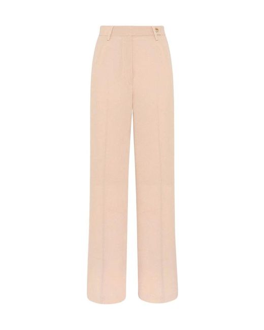 Kiton White Luxe Satin Trousers