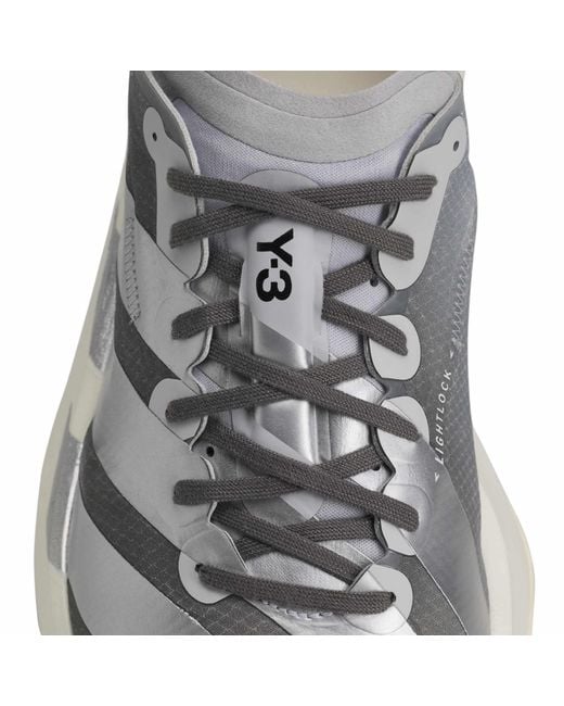 Y-3 Gray Color Block Sneakers for men