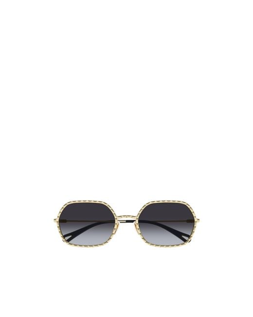 Chloé White Chloé Eyewear Rectangular Frame Sunglasses