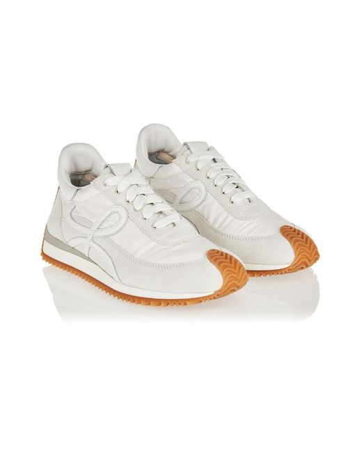 Loewe White Flow Runner Lace-Up Sneakers
