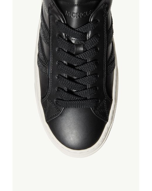 Moncler Brown Monaco2 Leather Glitter Trainers