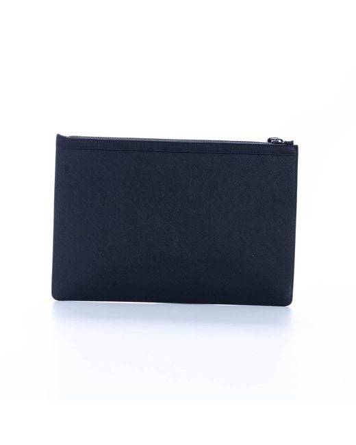 Bally Blue Stripe Detail Clutch Bag