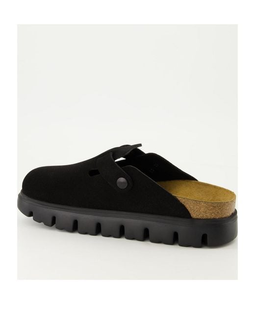 Birkenstock Black Boston Chunky Slip-On Clogs
