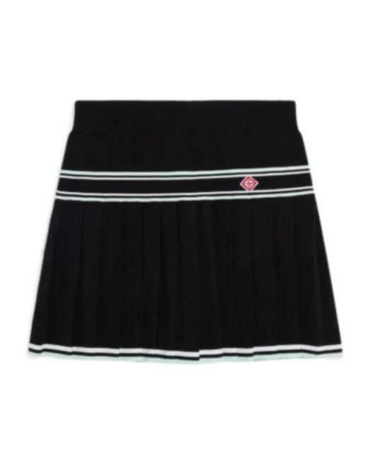 Casablanca Black Pleated Mini Skirt