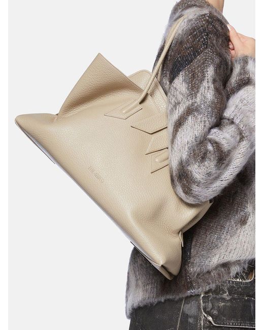 The Attico Natural The La Passeggiata Medium Top Handle Bag